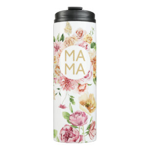Termo Regalo del Día de la Madre Floral Mama