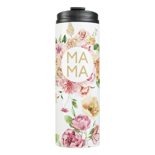 Termo Regalo del Día de las Madres Florales (Anverso)