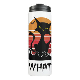 Termo Regalo divertido de Halloween de gato negro para h