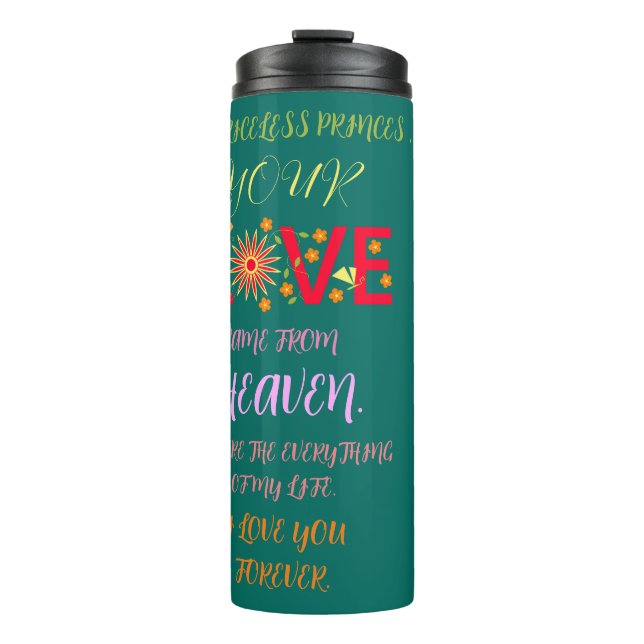 Termo REGALO el día de San Valentín PARA NOVIA, ESPOSA,  (Anverso)