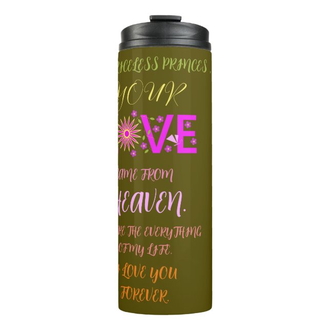 Termo REGALO el día de San Valentín PARA NOVIA, ESPOSA,  (Anverso)