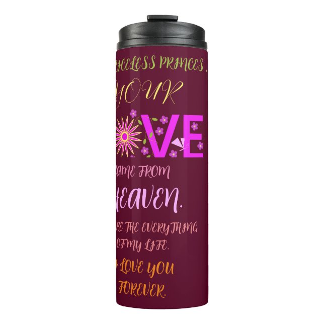 Termo REGALO el día de San Valentín PARA NOVIA, ESPOSA,  (Anverso)