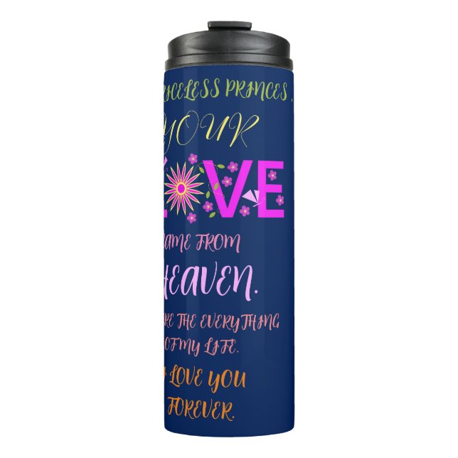 Termo REGALO el día de San Valentín PARA NOVIA, ESPOSA,  (Anverso)