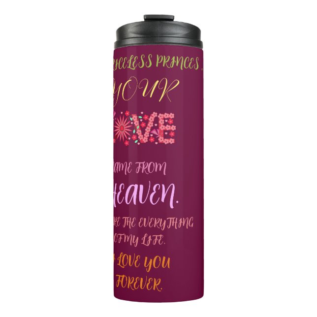 Termo REGALO el día de San Valentín PARA NOVIA, ESPOSA,  (Anverso)