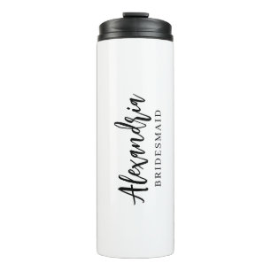 Termo Regalo para Dama de Honor de Tipografía Moderna