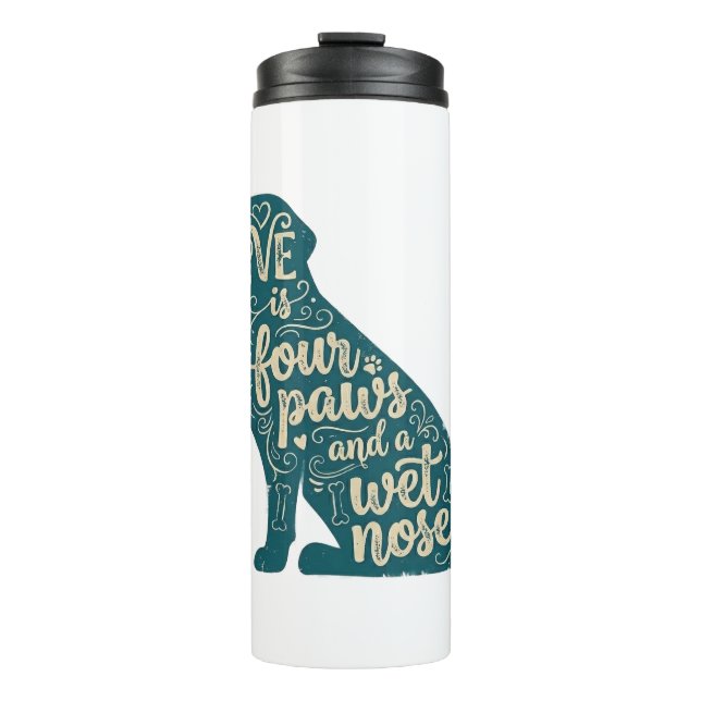 Termo Regalo para mamá y papá de perro lindo (Anverso)