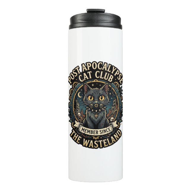 Termo Regalo para papá gato post apocalipsis - Post Apoc (Anverso)