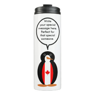 Termo Regalo Personalizado Bandera Canadiense Fauna Ping