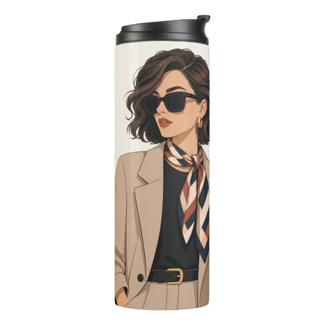 Termo "Regalo personalizado para mamá perruna" "Propieta (Rotado hacia la izquierda)
