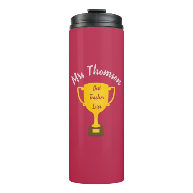 Termo Regalo personalizado para profesor, Mejor profesor (Anverso)