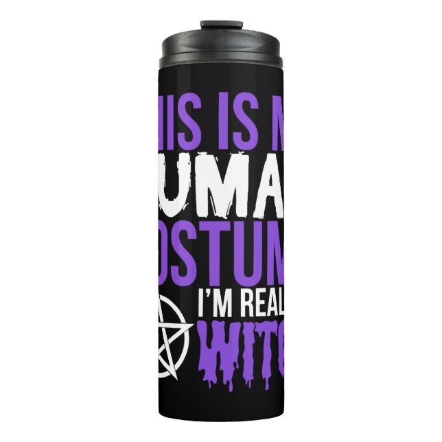 Termo Regalo Witch Halloween - Este es mi disfraz humano (Anverso)