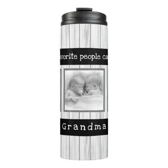 Termo Regalos de abuela únicos - Foto personalizada (Anverso)