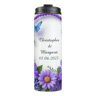 Termo Regalos de cristalería para novias, flores de boda