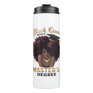 Termo Regalos de graduación lindos para reina negra con