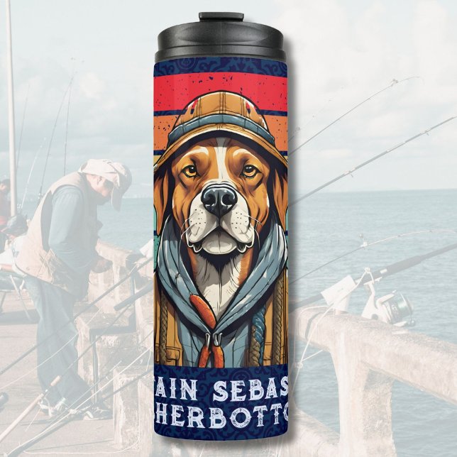 Termo Regalos de jubilación de perros personalizados de  (Custom Cool Dog Retirement Gifts for Fisherman Dad)
