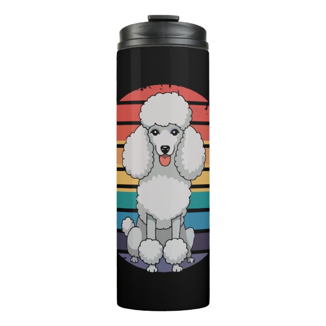 Termo Regalos de perros amantes del caniche retro para p (Anverso)