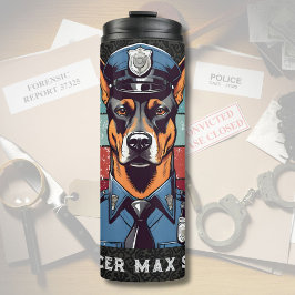 Termo Regalos de perros de cumpleaños para oficiales de 