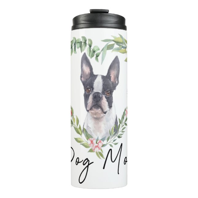 Termo Regalos de Tumbler Termal de Boston Terrier | Love (Anverso)