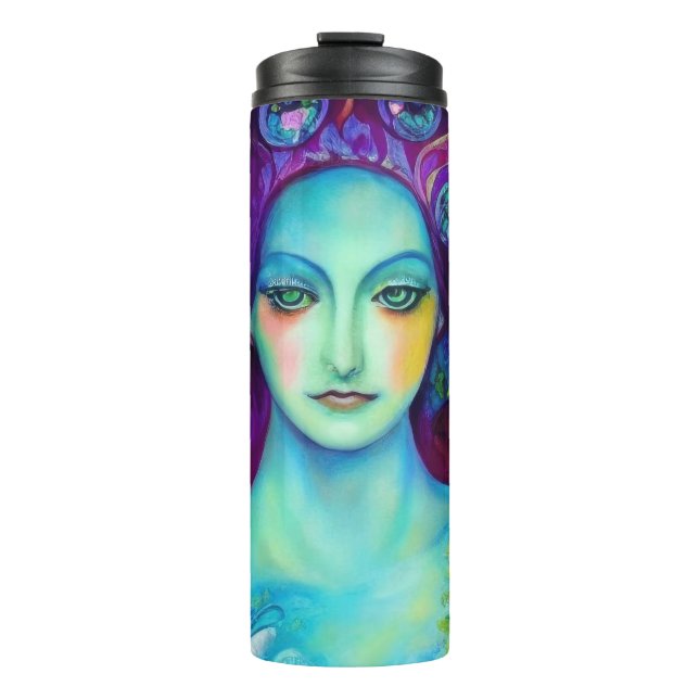 Termo Reina de hadas encantada con mariposas (Anverso)