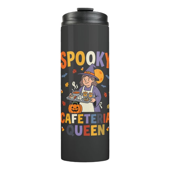 Termo Reina de la Cafetería de Halloween (Anverso)