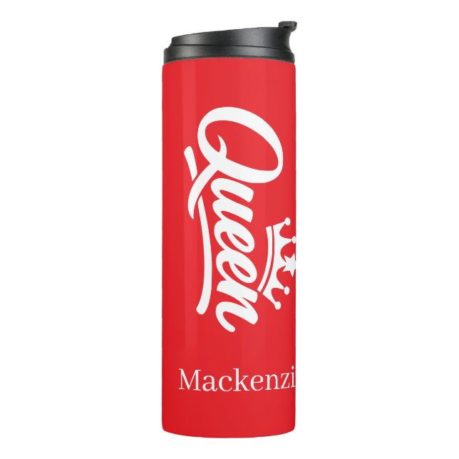 Termo Reina Personalizada Con Corona (Rotado hacia la izquierda)
