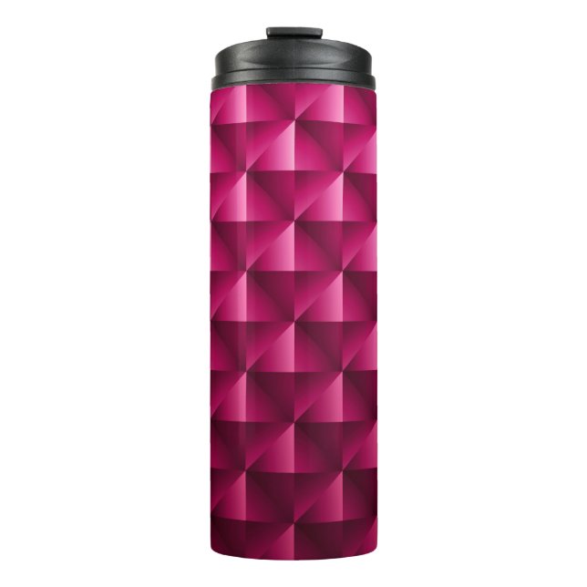 Termo Rejilla geométrica rosa oscura Fondo de fibra de c (Anverso)