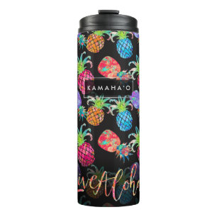 TERMO RELIEVE METALIZADO DORADO PIXDEZINES ALOHA PINEAPP