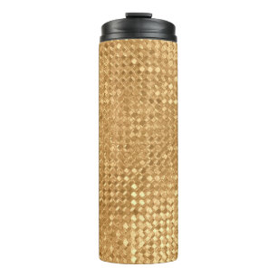 Termo Relieve metalizado dorado sin soldadura, textura p