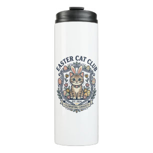 Termo Remera gráfica de gato de Pascua - Easter Cat Club