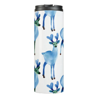 Termo Reno azul de Navidad