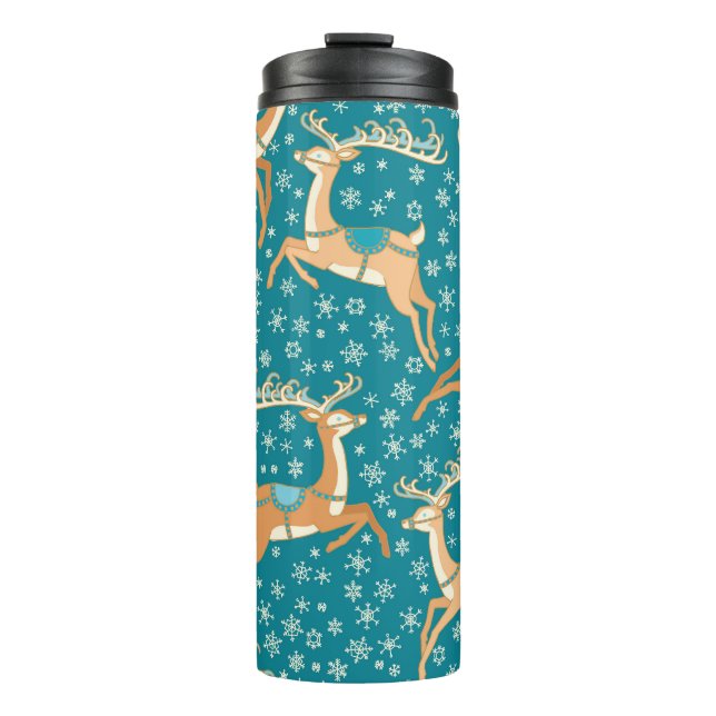 Termo Reno navidad: Vintage Seamless Pattern. (Anverso)