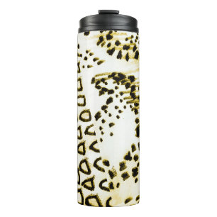 Termo Repeatable Snake Skin. Yellow Fashion Style. White