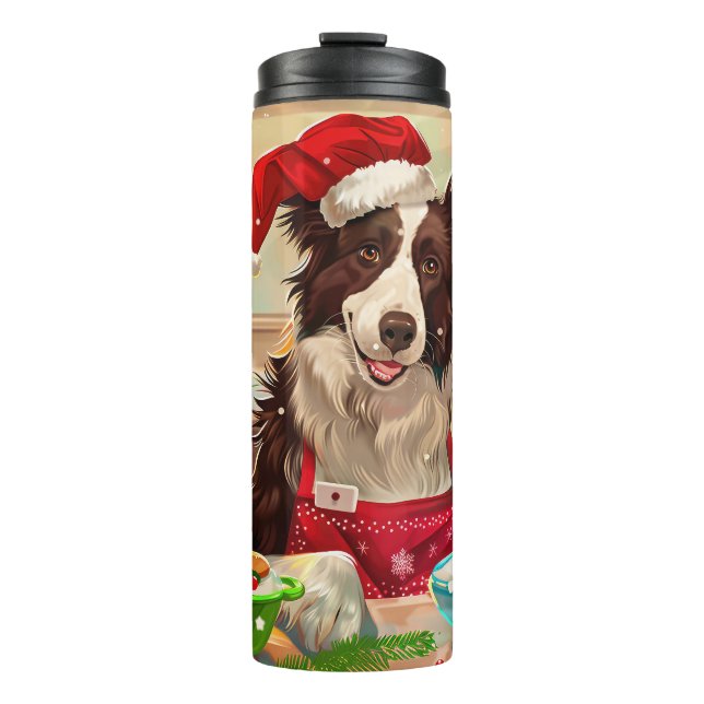Termo Repostería Navideña con Border Collie: Navidades F (Anverso)