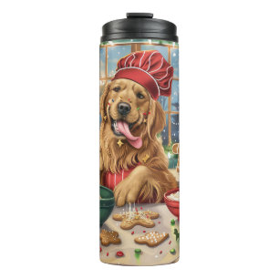 Termo Repostero Navideño con Golden Retriever: Reposterí