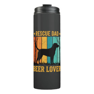 Termo Rescata Papá Amante de la Cerveza Perro Vintage