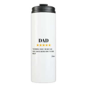 Termo Reseña de 5 estrellas de papá Increíble regalo d