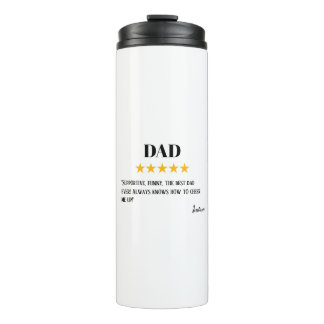 Termo Reseña de 5 estrellas de papá | Increíble regalo d