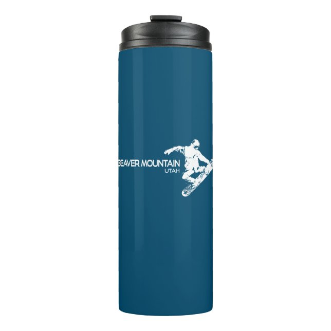 Termo Resort de Beaver Mountain Utah Snowboarder (Anverso)