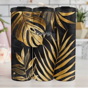 Termo Resumen Botánico Negro y Oro