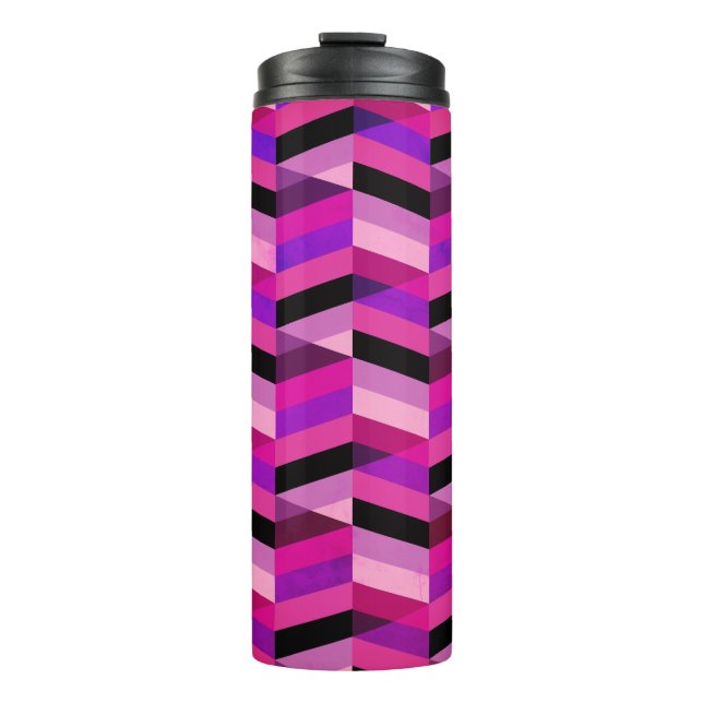 Termo Resumen Chevron/Herringbone | Púrpura y violeta (Anverso)