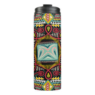 Termo Resumen colorido: diseño de bolsillo cuadrado.