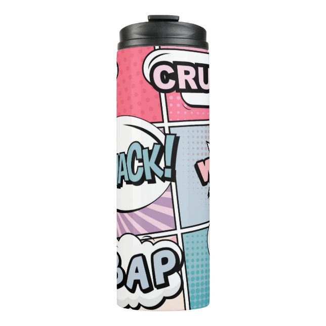 Termo Resumen concepto creativo comic pop art style blan (Anverso)