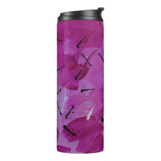 Termo Resumen de arte de viaje Verde azulado rosa Tumble (Rotado hacia la izquierda)