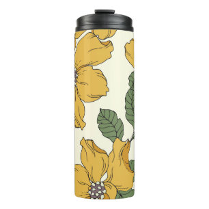 Termo Resumen de elegancia floral, fondo sin fisuras