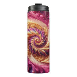 Termo Resumen de la modernidad Swirling rosa, dorado y m