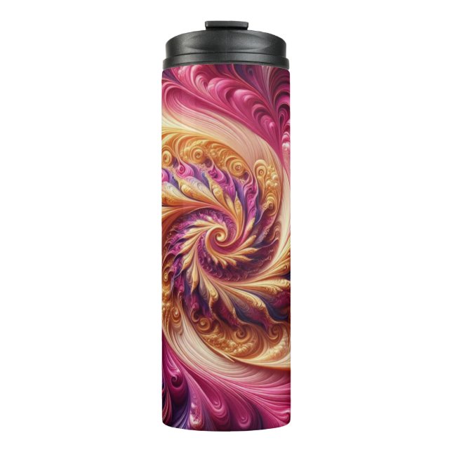 Termo Resumen de la modernidad Swirling rosa, dorado y m (Anverso)