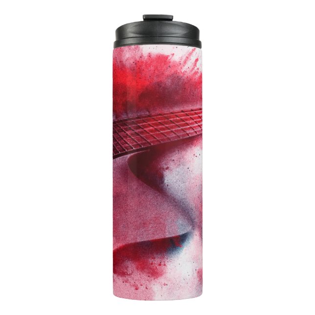 Termo Resumen de la pintura digital del guitarras, abstr (Anverso)