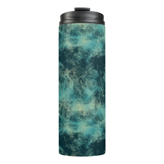 Termo Resumen de mármol verde azulado (Anverso)