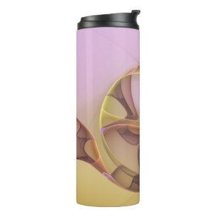 Termo Resumen de movimientos Arte Fractal de Oro rosa Mo