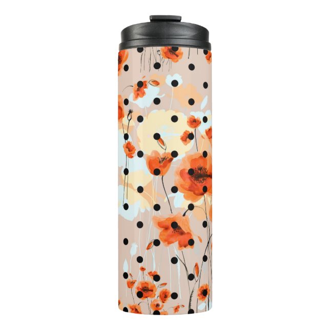 Termo Resumen de patrones florales sin soldadura con pop (Anverso)